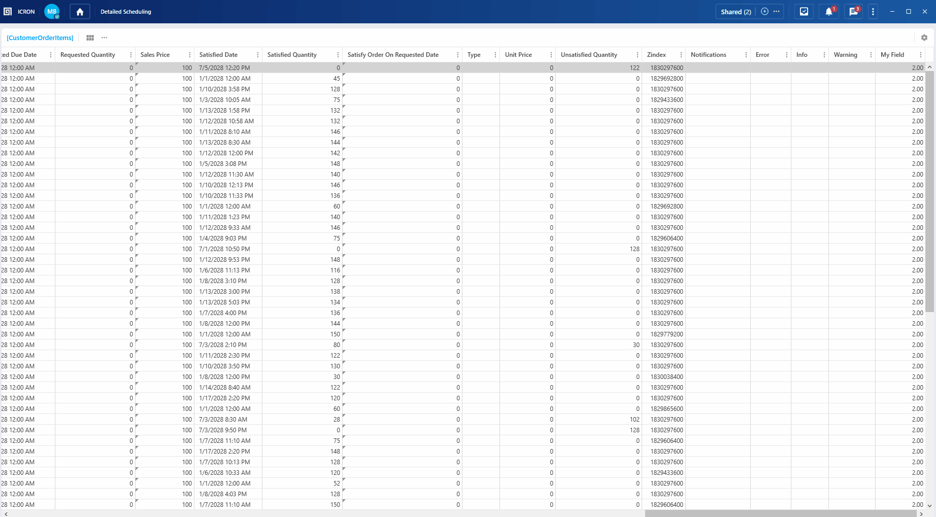 Grid (Table) :: ICRON Documentation