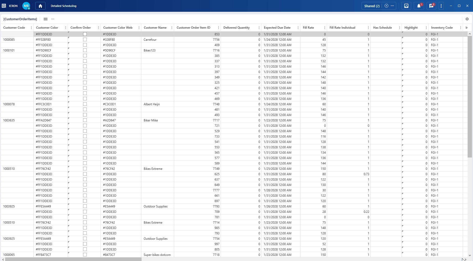 Grid (Table) :: ICRON Documentation