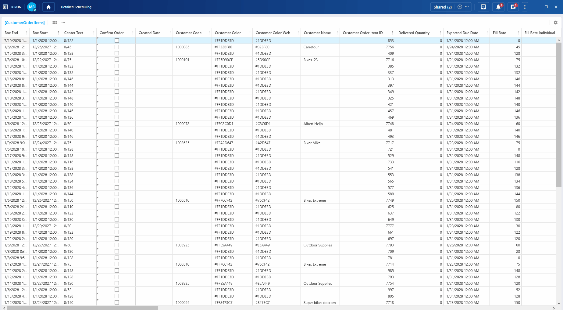 Grid (Table) :: ICRON Documentation