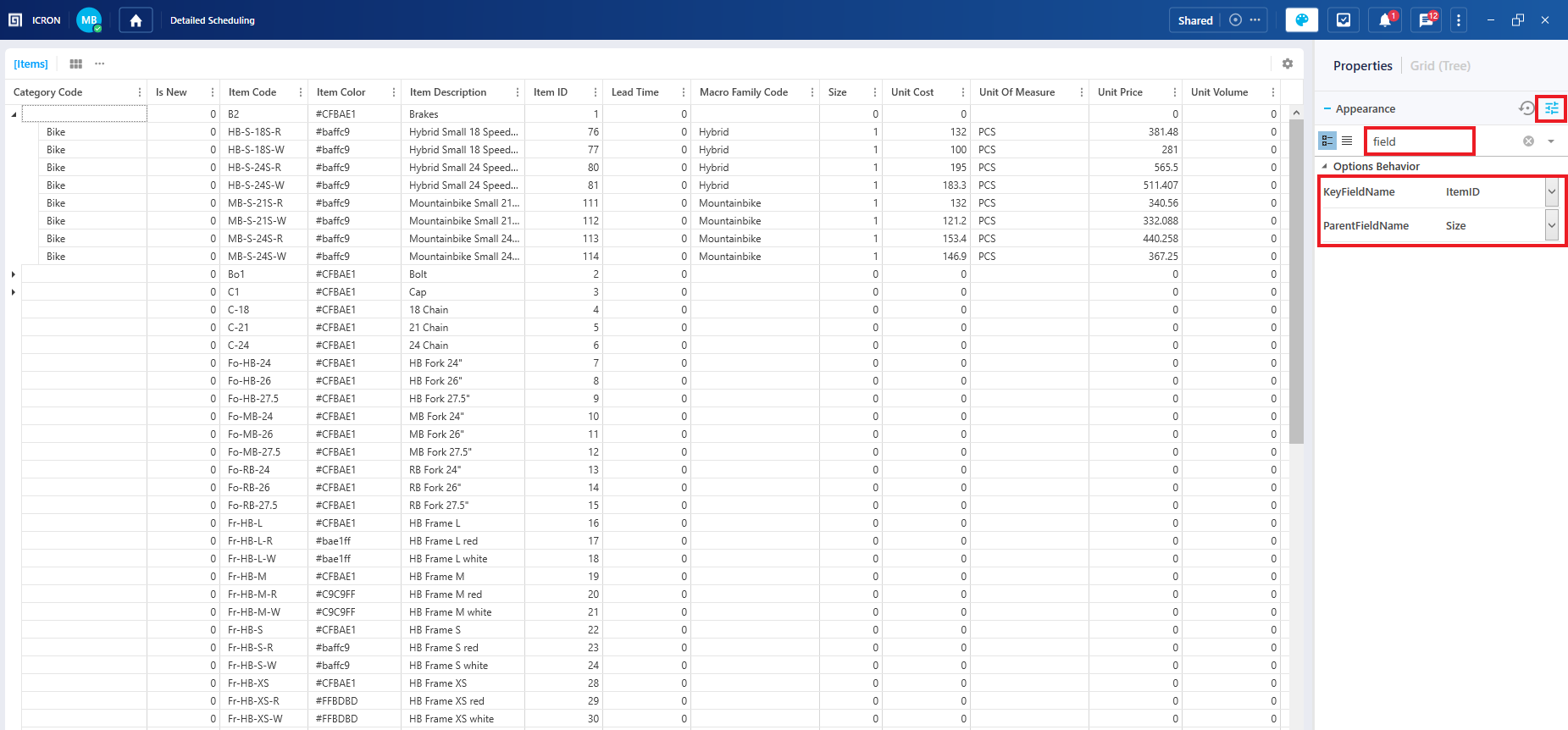 Grid (Tree) :: ICRON Documentation