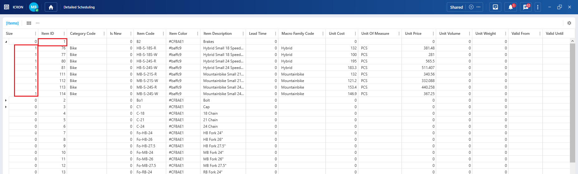 Grid (Tree) :: ICRON Documentation