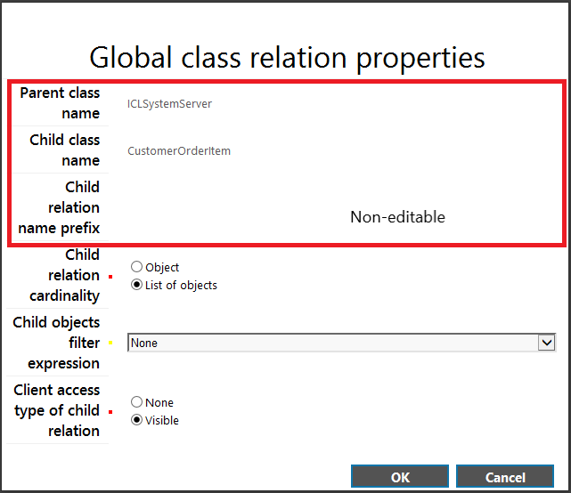 Edit Global Class Relation :: ICRON Documentation
